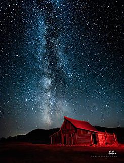 The Milky Way over the Teton Range, Wyoming.