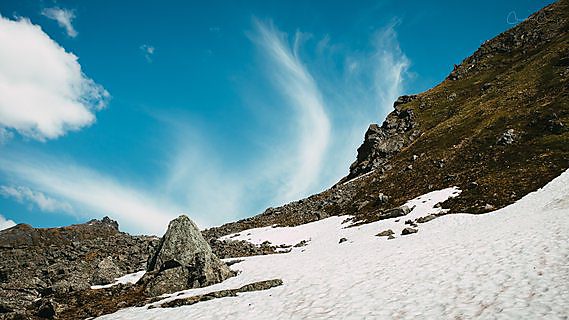 Peaks above the tundra at Hatcher Pass, Alaska.