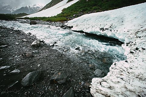 Russian River Falls at Cooper Landing, Alaska.
