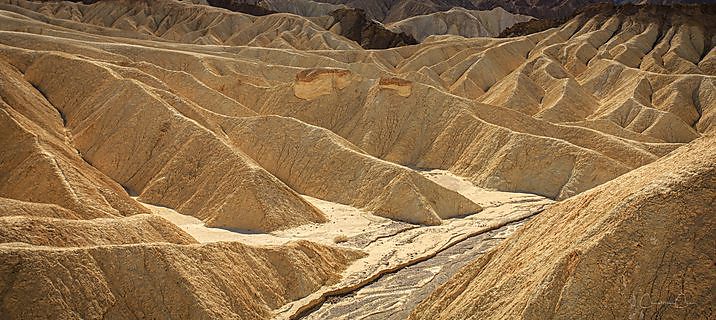 The salt flats of Badwater Basin in Death Valley National Park, California.