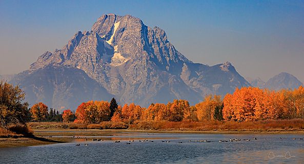 Grand Teton, Mount Owen and Teewinot Mountain, Wyoming.