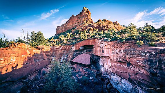 Steamboat Rock in Sedona, Arizona.