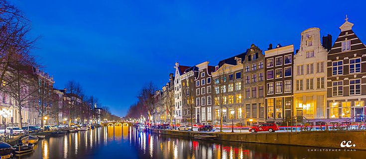 Amsterdam after dark.