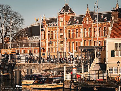 A street scene in Amsterdam.