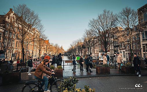 A scene around Amsterdam.
