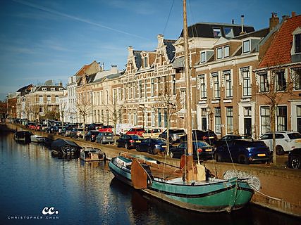 A scene on the streets of Haarlem, Netherlands.