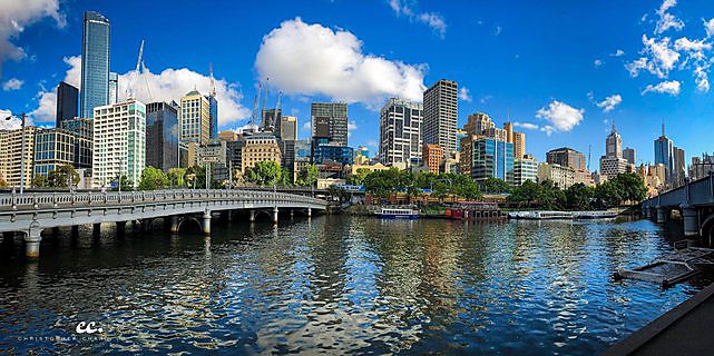 Streets in Melbourne, Australia.