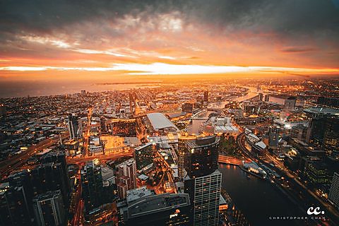Streets in Melbourne, Australia.